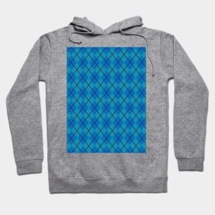 Turquoise & Blue Argyle Hoodie